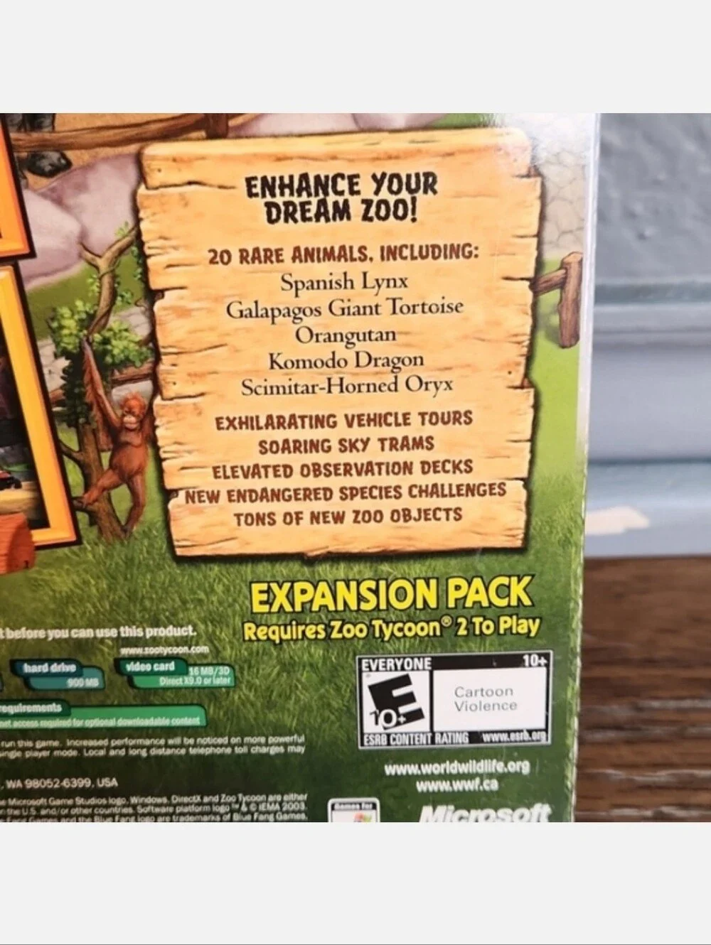 NWT Zoo Tycoon 2 Endangered Species Expansion Pack PC CD-ROM computer game